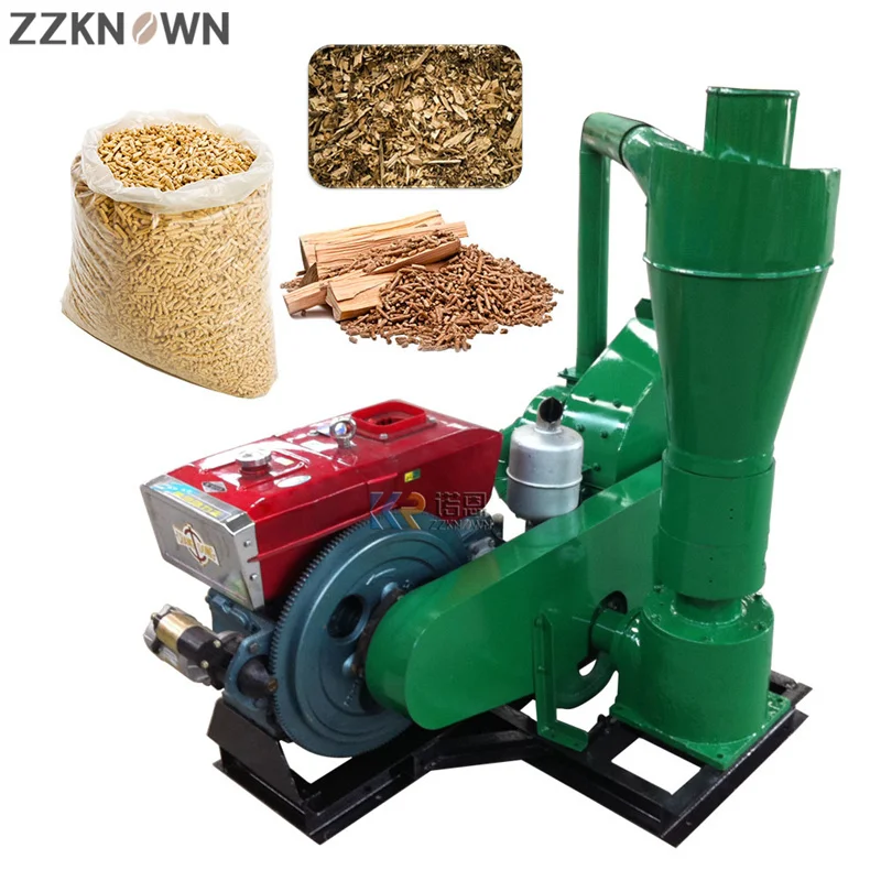 200-250kg/h Diisel Kombineeritud puidugraanuli Tegemise Masin Hammer Mill Saepuru Crusher Biomassi Pelletizer Müügiks