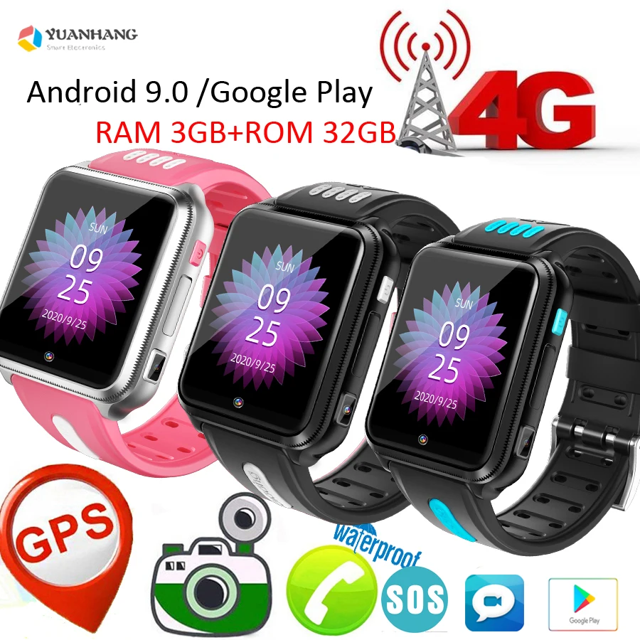 Android 9.0 4G Smart Remote Kaamera GPS WI-FI Jälgi Leida Lapsed Õpilane Google Play Bluetooth Smartwatch Videokõne Vaata Telefon