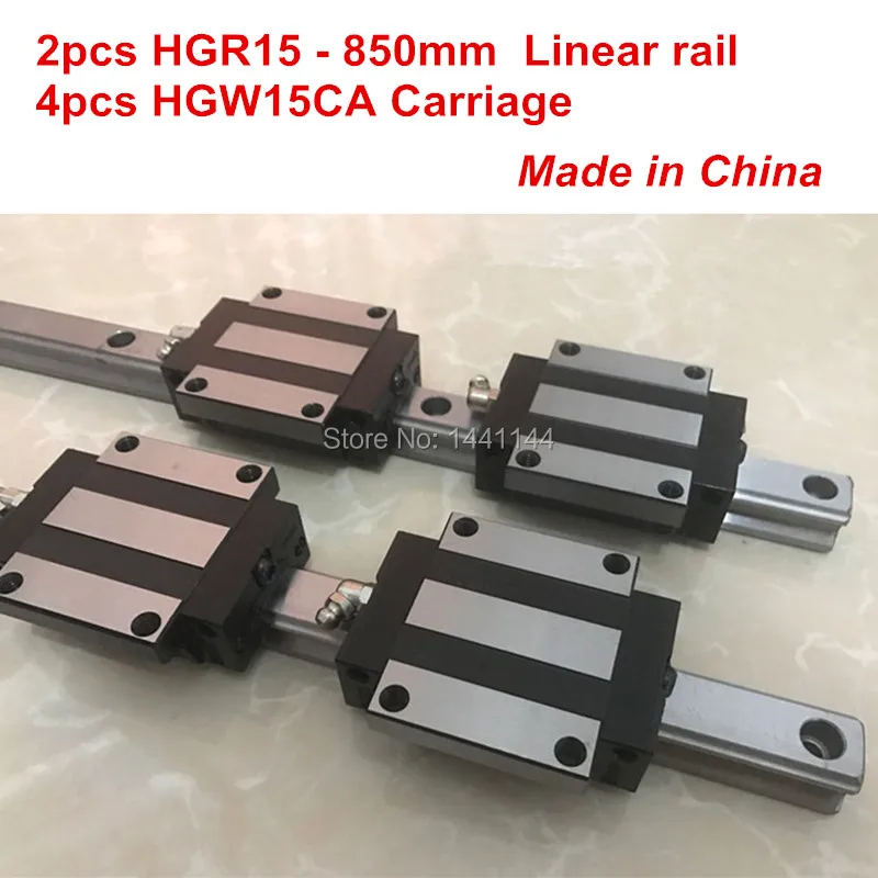 HGR15 lineaarne juhend raudtee: 2tk HGR15 - 850mm + 4tk HGW15CA lineaarne blokeerida vedu CNC osad