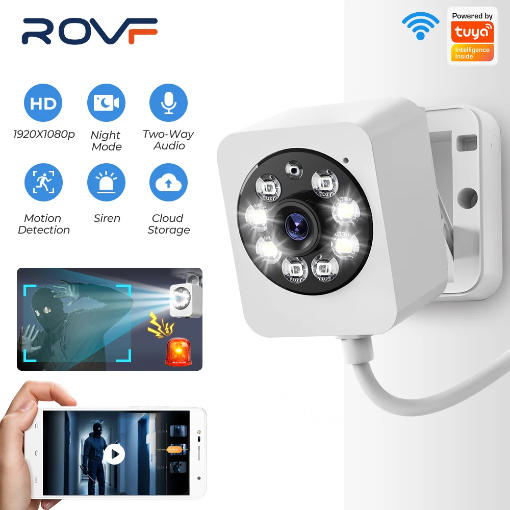 ROVF Kaamera 1080p Tuya Smart Sise-Home Security PIR Liikumisandur Inimeste Avastamine Kaamera, Wifi, Cctv Järelevalve Kaamera