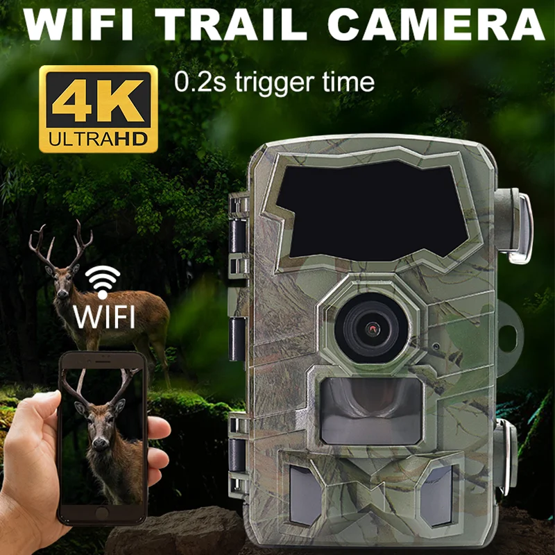 4K Metsloomade Küttimine Kaamera WIFI Remote Control Bluetooth Rada Kaamera 0.2 S Kiire Vallandab Öise Nägemise Väljas Security Monitor